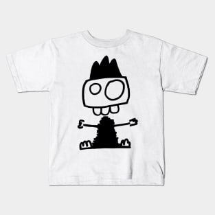 Cute monster - Mostrone dentone (black on white) Kids T-Shirt